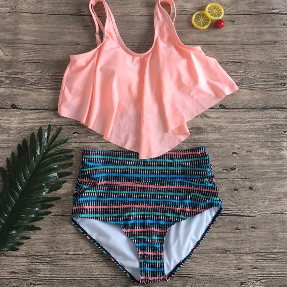 ♦️🆕Coral Two Pieces Swimwear Set - Picture 2 of 6